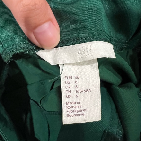 Forest green high waisted dress pants with belt - Picture 7 of 7